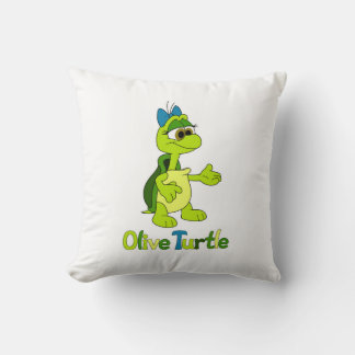 Olive Turtle Throw Pillow
