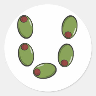 Olive u classic round sticker