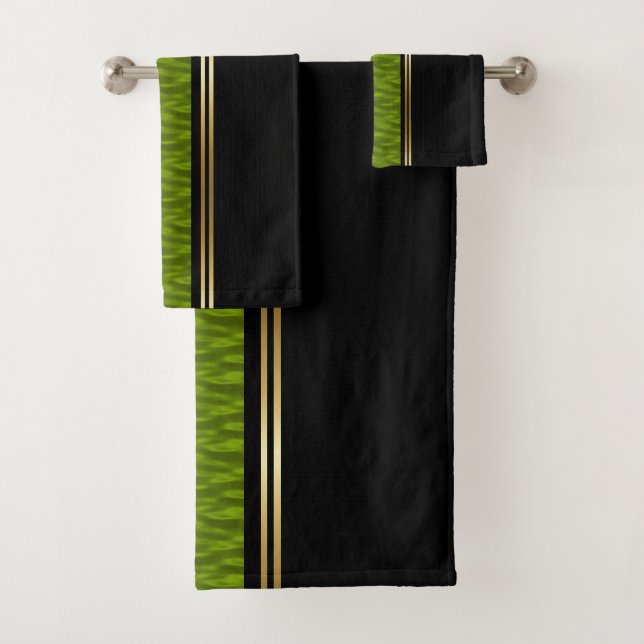 Olive Water Bath Towel Set (Insitu)