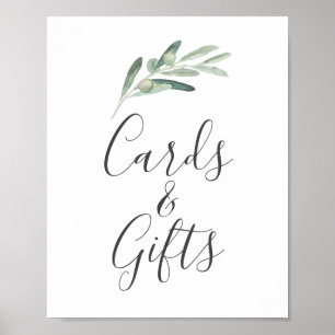 Olive Wedding Cards And Gifts Sign