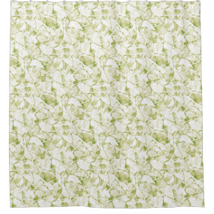 olive-white abstract fashionable modern pattern    shower curtain