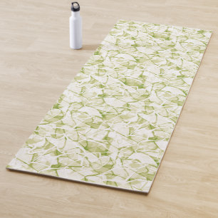 olive-white abstract fashionable modern pattern yoga mat