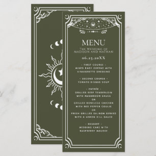 Olive & White Elegant Tarot Card Wedding