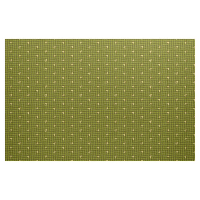 Olive with Gold Accent Houndstooth Fabric (Fat Quarter)