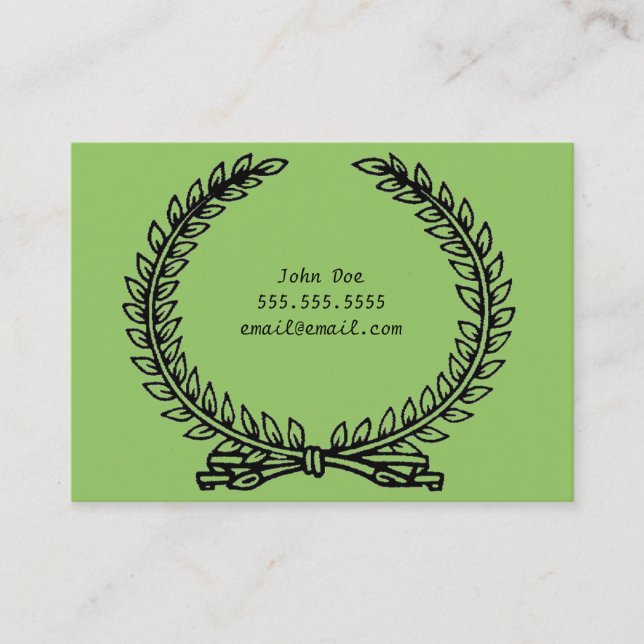 Olive Wreath Calling Card (Front)