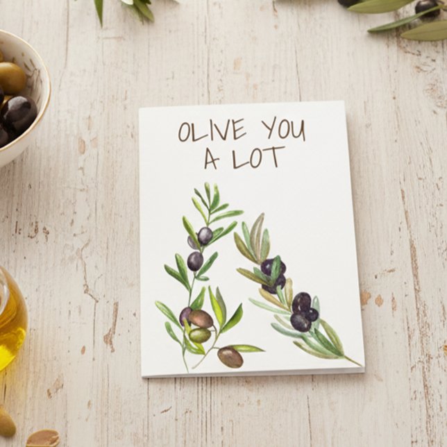 Olive you A Lot Cute Pun Valentine love Card (Creator Uploaded)