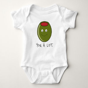 Olive You A Lot One-Piece Baby T-Shirt Baby Bodysuit