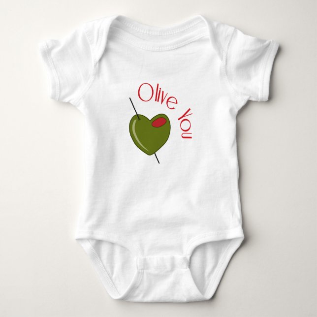 Olive You Baby Bodysuit (Front)