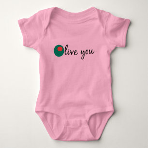 Olive You Baby Bodysuit