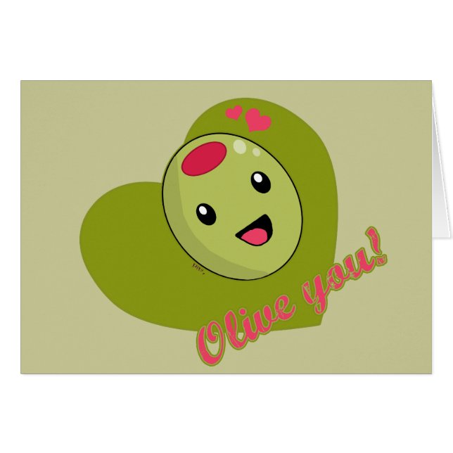 Olive you Card (Front Horizontal)