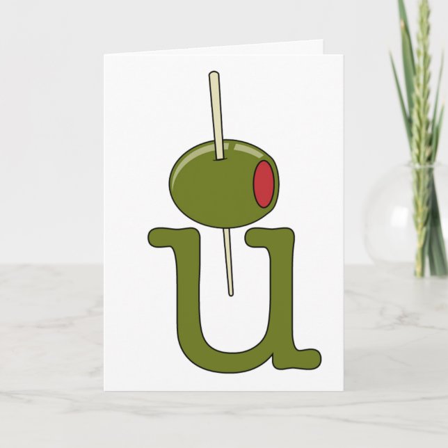 Olive You - I Love You Card (Front)
