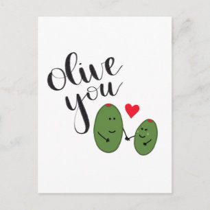 Olive you postcard