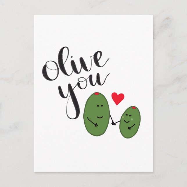 Olive you postcard (Front)