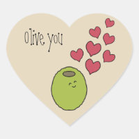 "Olive You" Pun Sticker