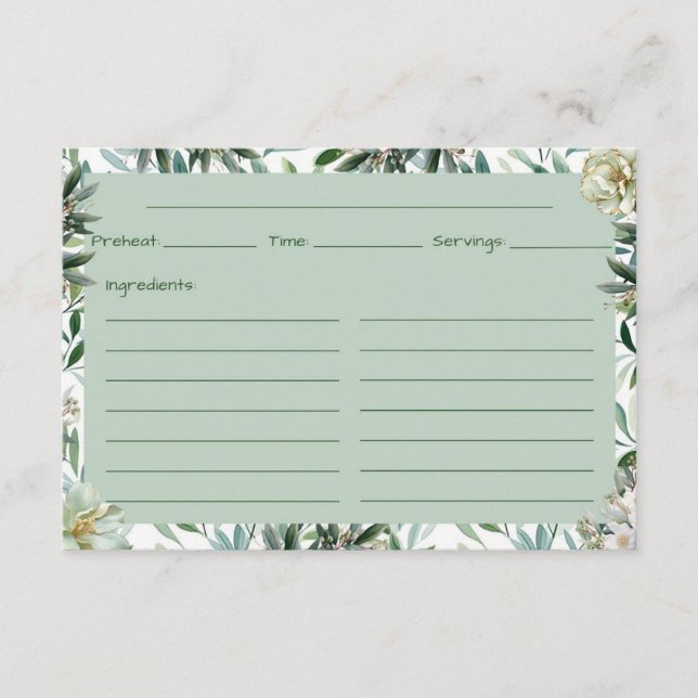 Olive You Recipe Card (Front)