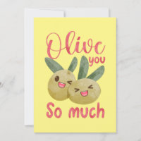 Olive You So Much Funny Food Pun 