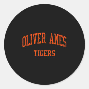 Oliver Ames High School Hs Classic Round Sticker