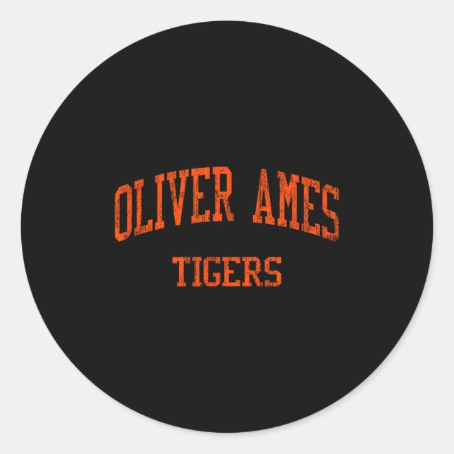 Oliver Ames High School Hs Classic Round Sticker (Front)