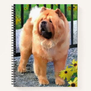 OLIVER  Chow Chow  8 1/2x11 spiral notebook