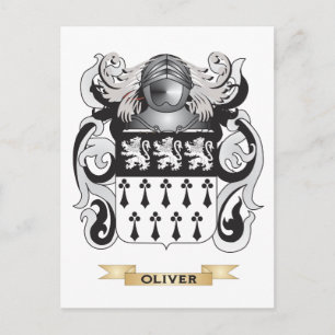Oliver Coat of Arms (Family Crest) Postcard