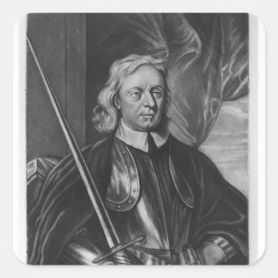 Oliver Cromwell illustration Square Sticker