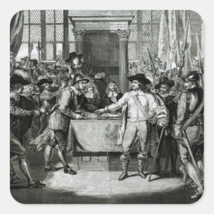 Oliver Cromwell Square Sticker