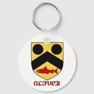 Oliver Family Shield Keychain