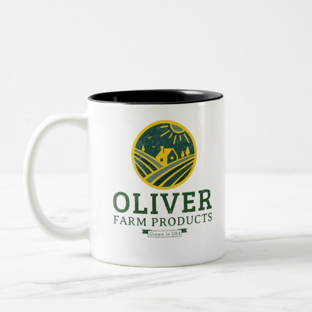 Oliver Farming Two-Tone Coffee Mug (Left)