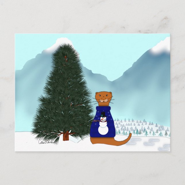 Oliver Finds His Christmas Tree Postcard (Front)