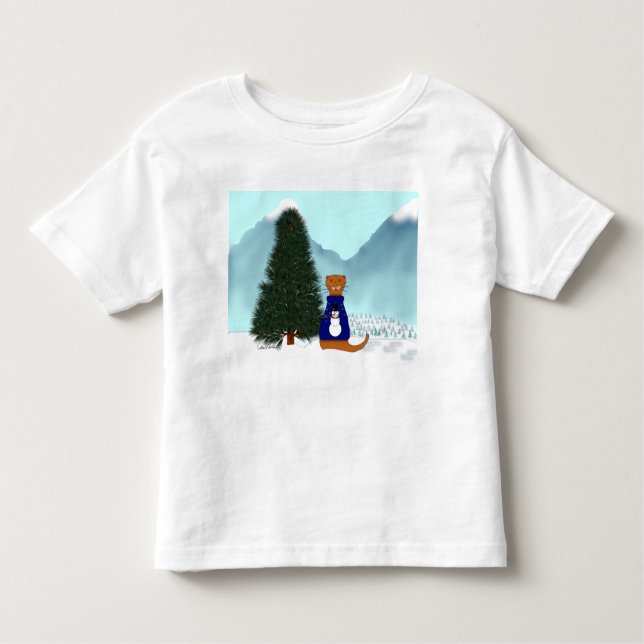 Oliver Finds His Christmas Tree Toddler T-Shirt (Front)