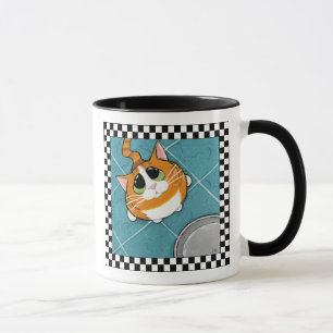 Oliver   Hungry Ginger Tabby Cat   Cat Art Mug