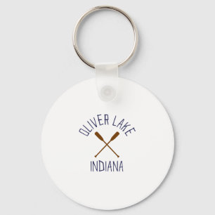 Oliver Lake Indiana Outdoors Vintage Key Ring