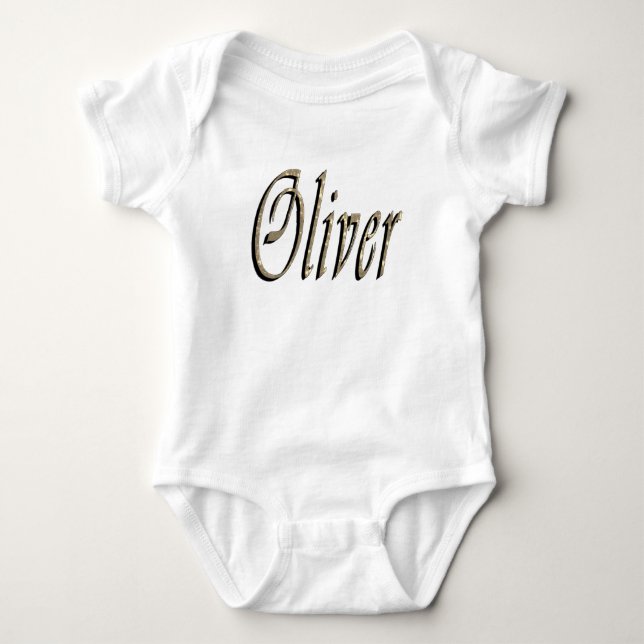 Oliver Name,  Baby Bodysuit (Front)