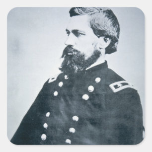 Oliver Otis Howard (b/w photo) Square Sticker