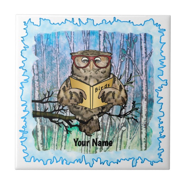 Oliver Owl Reads tile (Front)