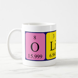 Oliver periodic table name mug