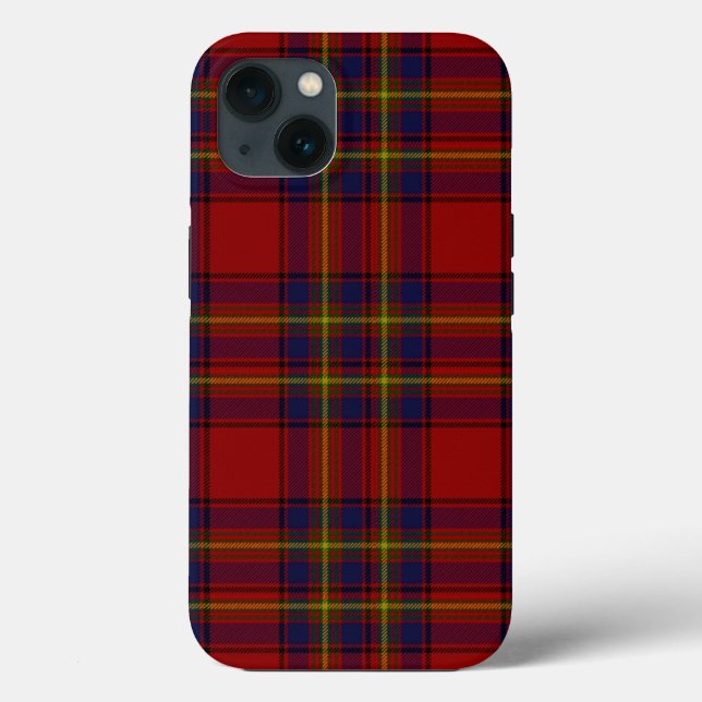 Oliver tartan red yellow blue plaid Case-Mate iPhone case (Back)