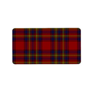 Oliver tartan red yellow blue plaid label
