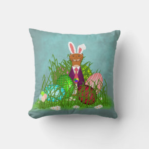 Oliver The Otter and the Great Easter Egg Hunt Cushion