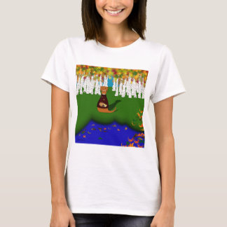 Oliver The Otter at River Wolf Lake in Autumn T-Shirt