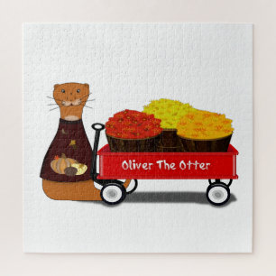 Oliver The Otter Gets Ready For Autumn Jigsaw Puzzle