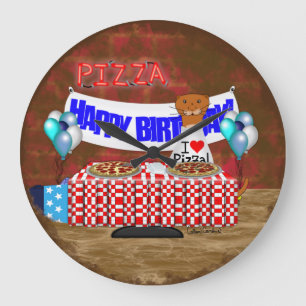 Oliver The Otter is 6 Years Old! Happy Birthday Large Clock