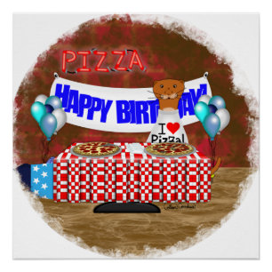Oliver The Otter is 6 Years Old! Happy Birthday Poster
