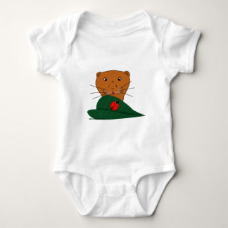 Oliver The Otter Studies a Ladybug Baby Bodysuit