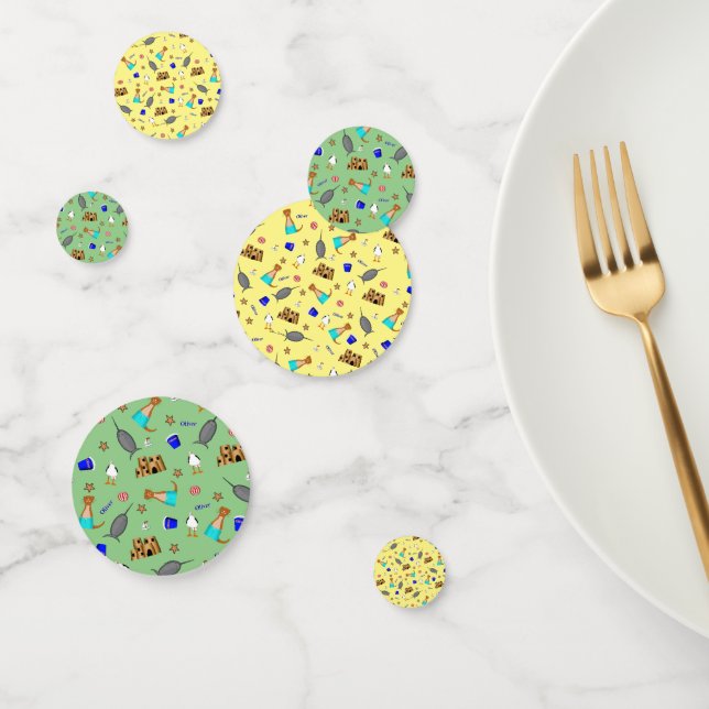 Oliver The Otter Summer Beach Vacation Pattern Confetti (Group)