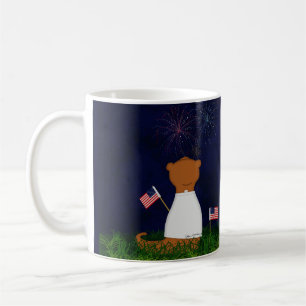 Oliver The Otter Watching Fireworks Coffee Mug