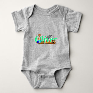Oliver The Otter's at the Beach Baby Bodysuit