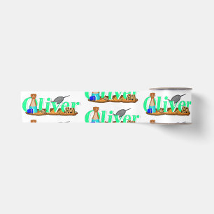 Oliver The Otter's at the Beach Satin Ribbon