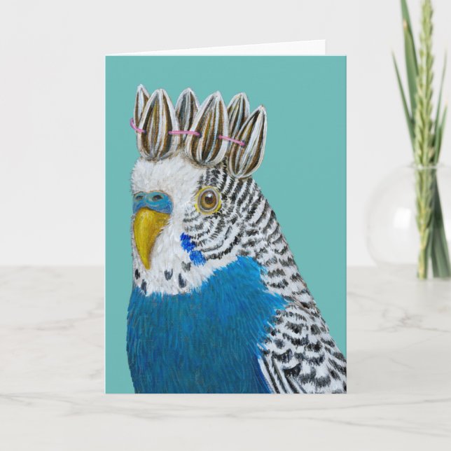 Oliver the parakeet card (Front)