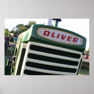 Oliver tractor decal poster